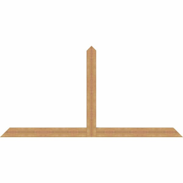 Ekena Millwork Portland Timber Gable Bracket, Western Red Cedar, 108"W x 54"H x 3 1/2"D x 5 1/2"F, 12/12 Pitch GBW108X54X0406POR00SWR - main